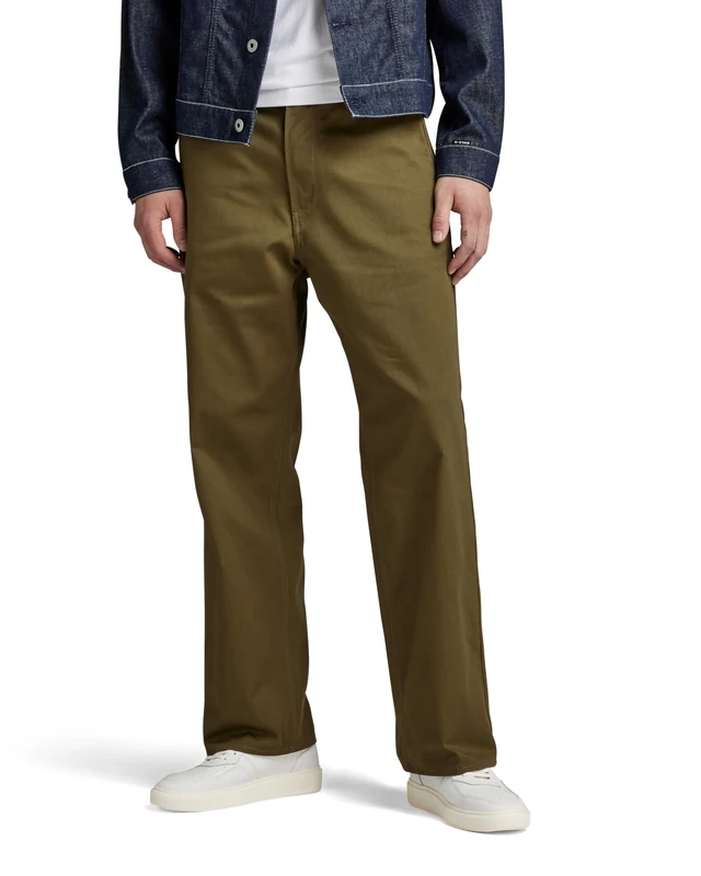 G-Star Men's Unisex Modson Straight Chino, Green (dark olive D22904-C900-C744), 34W / 30L