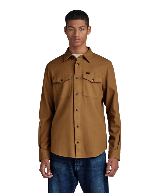 G-Star Men's Marine Slim Shirt, Brown (tobacco gd D20165-D454-G082), XXL