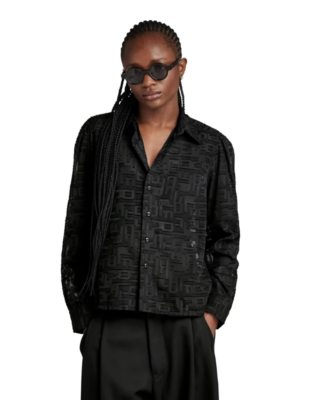 G-Star Women's Boxy Shirt , Black (dk black D23580-D404-6484), XXS