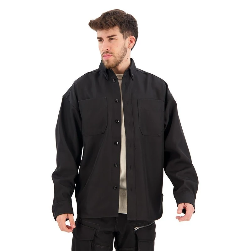 G-Star Men's TP Button Down Oversized Shirt, Black (dk black D23744-D410-6484), XL