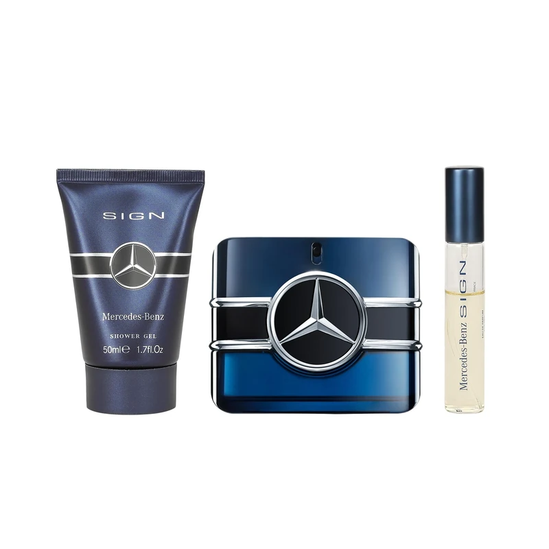 Mercedes-Benz Mercedes-Benz Sign 2022 for Men 3 Pc Gift Set (Eau De Parfum 100 ml + Eau De Parfum 10 ml + Shower Gel 50 ml)