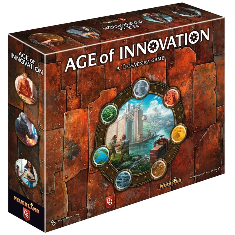 Feuerland Spiele | Age of Innovation: A Terra Mystica Game | Board Game | Ages 14+ | 1-5 Players | 40 Minutes Playing Time