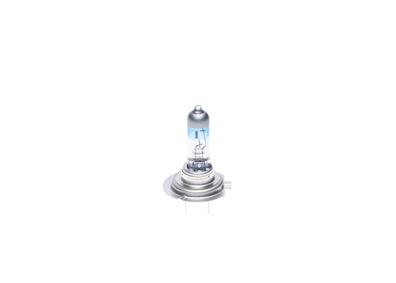 Bosch H7 (477) Ultra White Halogen Headlight Bulb, 12 V 55 W, Modern White LED Look - Socket Type PX26d - 1 Replacement Car Light Bulb