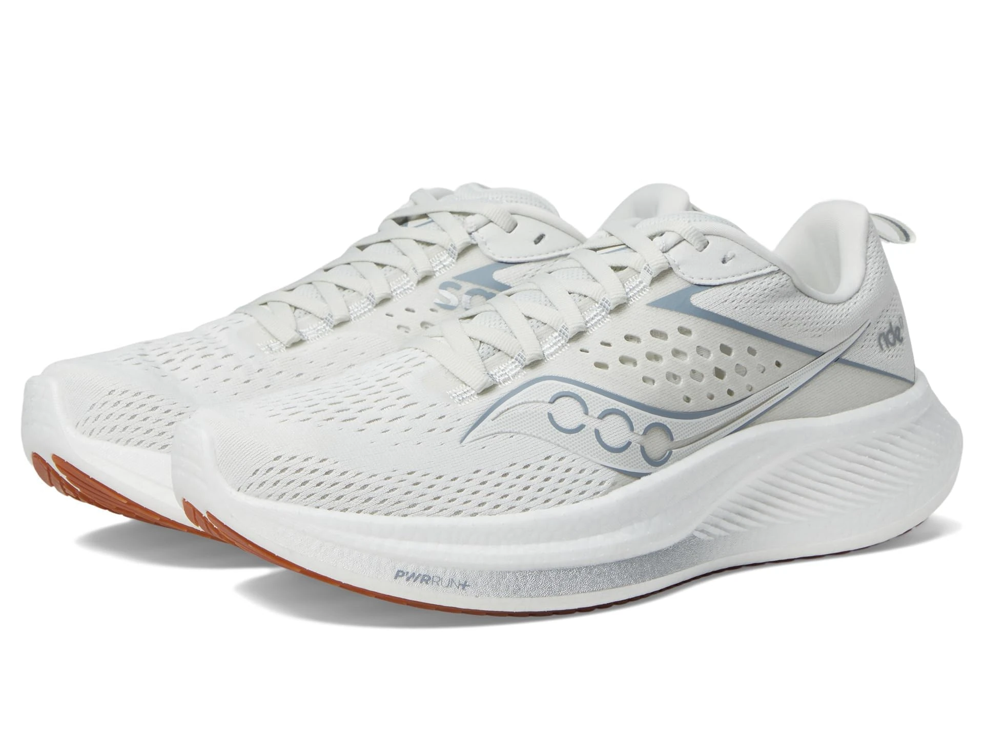 Saucony Women's Ride 17 Sneaker, Pearl/Gum, 4.5 UK