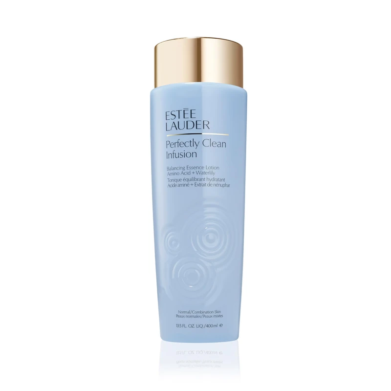 Estée Lauder Perfectly Clean Infusion Balancing Skin Essence Face Lotion Toner with Amino Acid + Waterlily, 400 ml