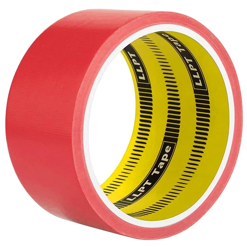 LLPT Duct Tape | Premium Color Fabric Gaffer Tape | Heavy Duty Waterproof Cloth Repair Tape for DIY Indoor Outdoor Use | 1 Pack 50MM x 9M | Red (DT601RD)