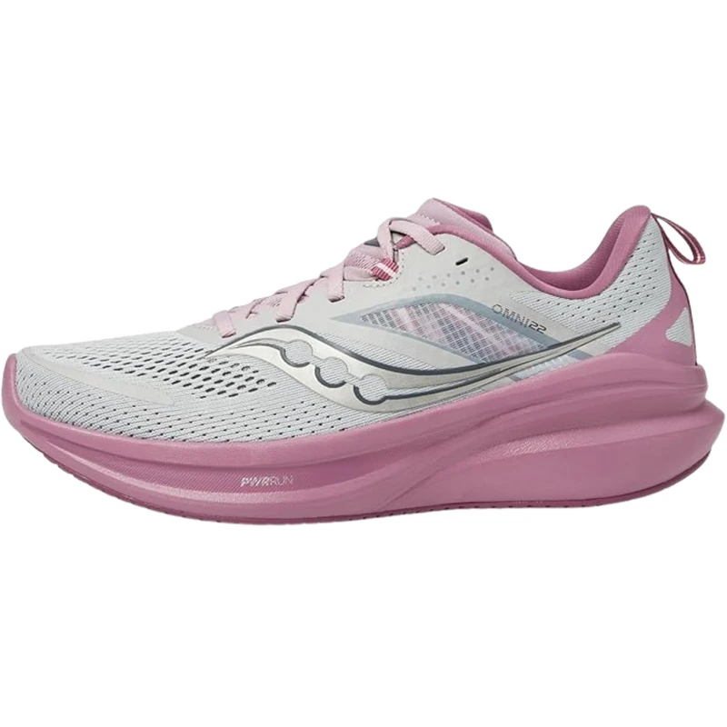 Saucony Women's Omni 22 Sneaker, Cloud/Orchid, 5 UK