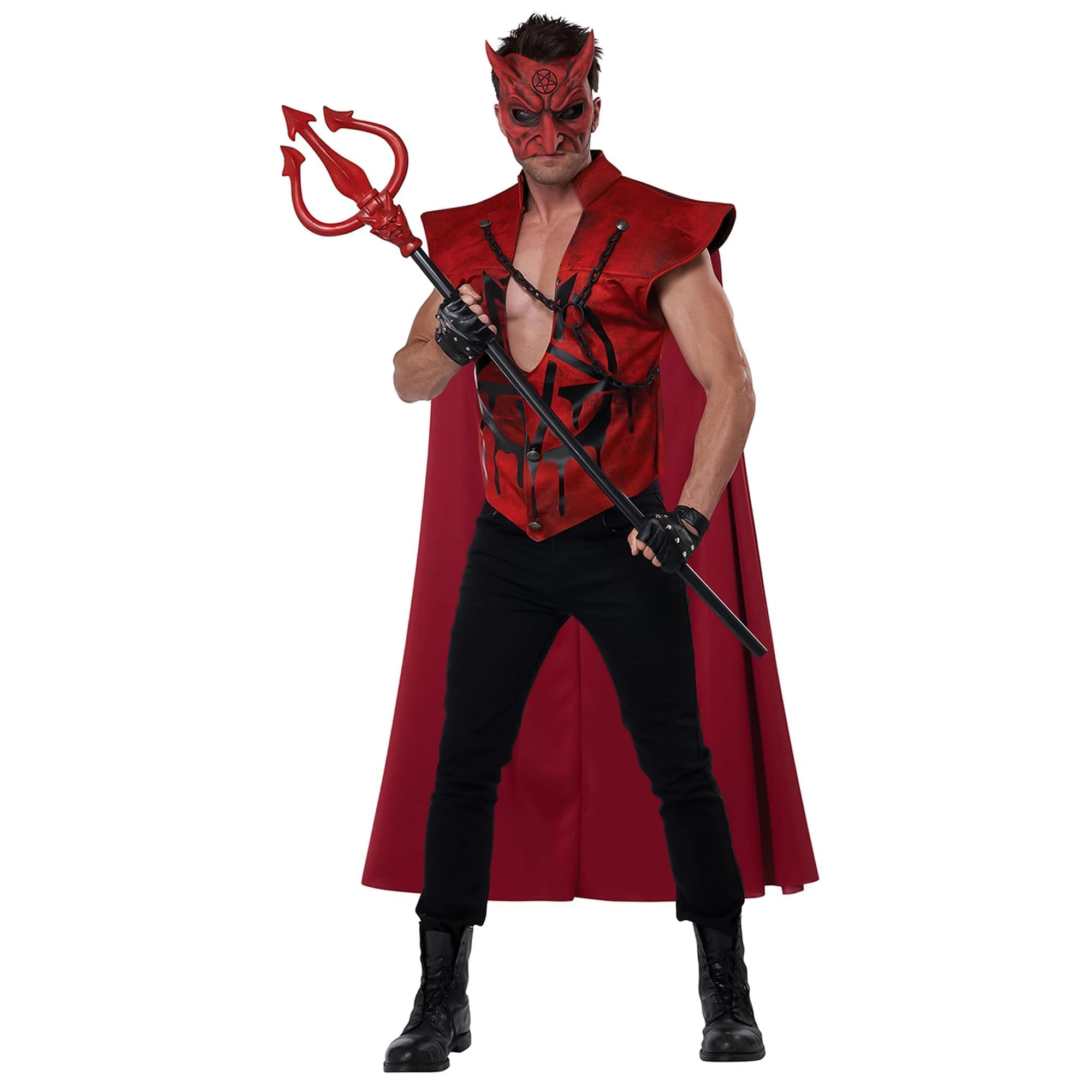 California Costumes Men's Hot As Hell Halloween Devil Fancy Dress Costume