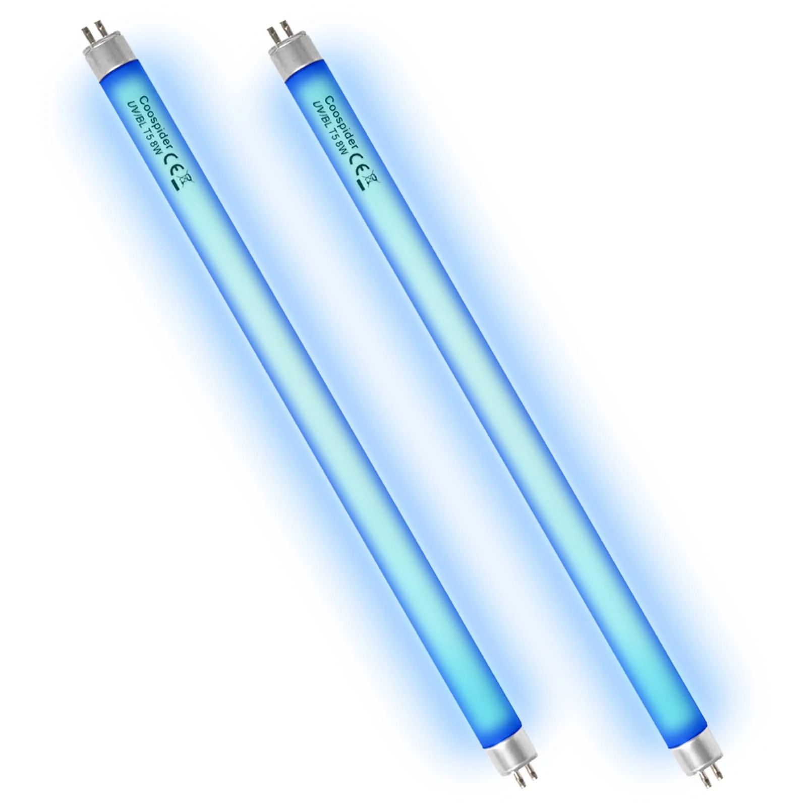2 Pack 8W Fly Killer Replacement Bulbs BL T5 UV Light Bulb Tubes for 16W Electric Insect Killer/Fly Zapper/Bug Zapper/Mosquito Killer
