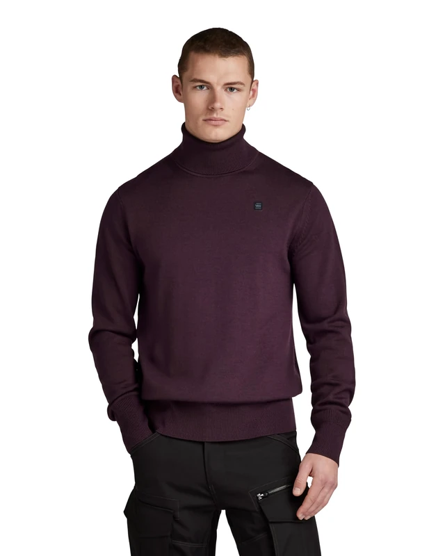 G-Star Men's Premium Core Turtle Knitted Sweater, Purple (lt maze D21933-B692-8880), XXL