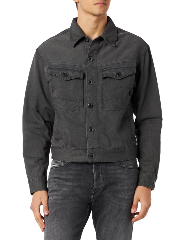 G-Star Men's Dakota Jacket, Grey (faded black ink D23593-D182-D358), M