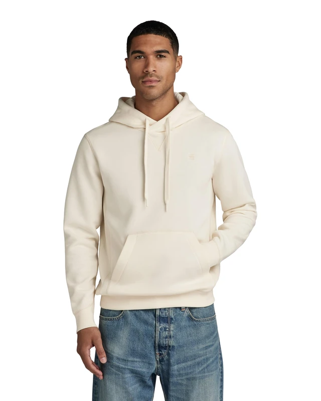 G-Star Men's Premium Core Hooded Sweater, Beige (eggnog D16121-C235-G076), XXL