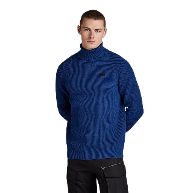 G-Star Men's Pullover Turtle Knitted, Blue (ballpen blue D24211-C868-1822), S