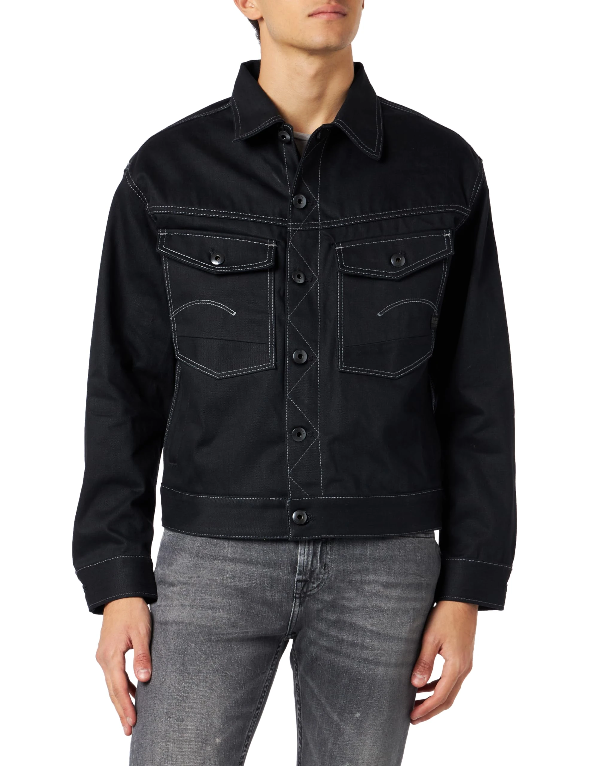 G-Star Men's Dakota Jacket, Blue (raw denim D23593-D181-001), XL