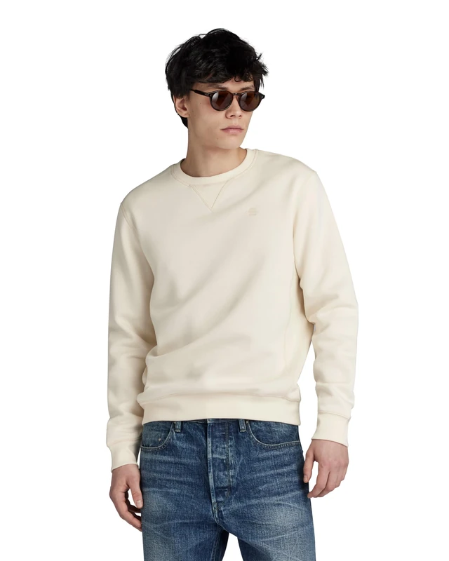 G-Star Men's Premium Core Sweater, Beige (eggnog D16917-C235-G076), L