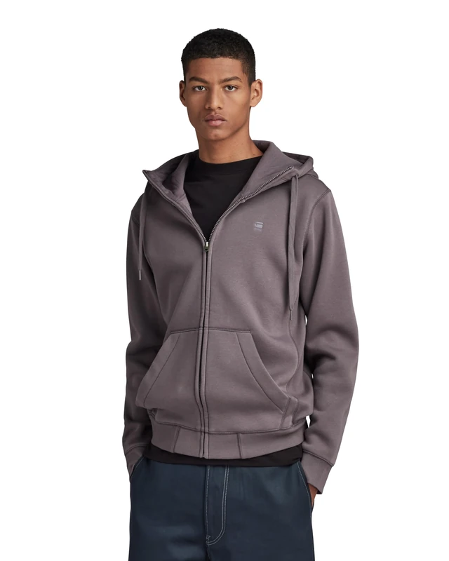 G-Star Men's Premium Core Zip Thru Hoodie, Grey (rabbit D16122-C235-G077), S