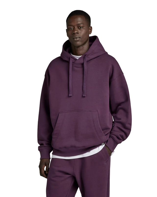 G-Star Men's Essential Unisex Loose Hoodie, Purple (lt maze D22994-D395-8880), XL