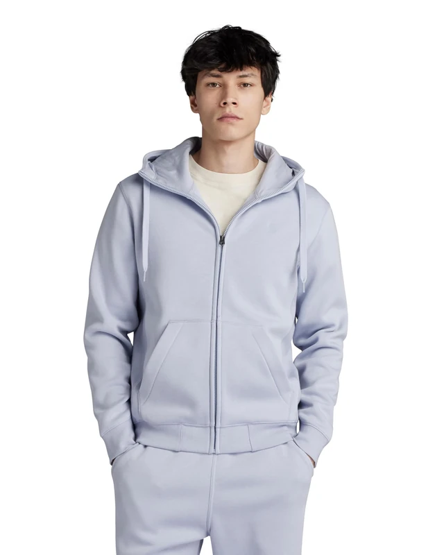 G-Star Men's Premium Core Zip Thru Hoodie, Grey (icelandic blue D16122-C235-G081), XS