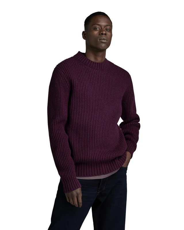 G-Star Men's Essential Knitted Sweater, Purple (lt maze D23731-D447-8880), XL