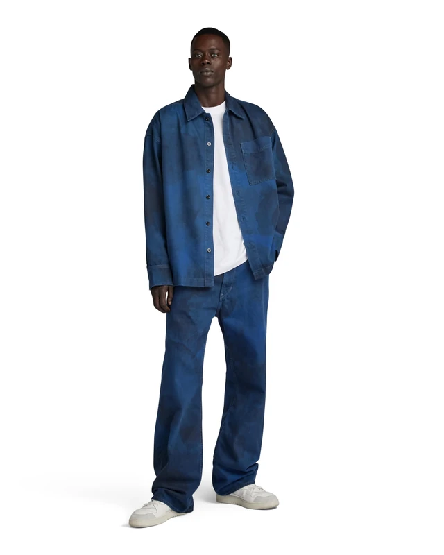 G-Star Men's Boxy Fit Shirt , Multicolour (sea blue vintage denim wash gd D23007-D338-G266), XL