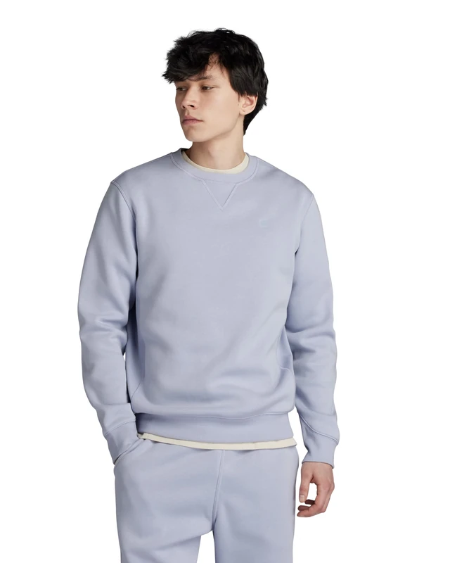 G-Star Men's Premium Core Sweater, Grey (icelandic blue D16917-C235-G081), L - Image 1
