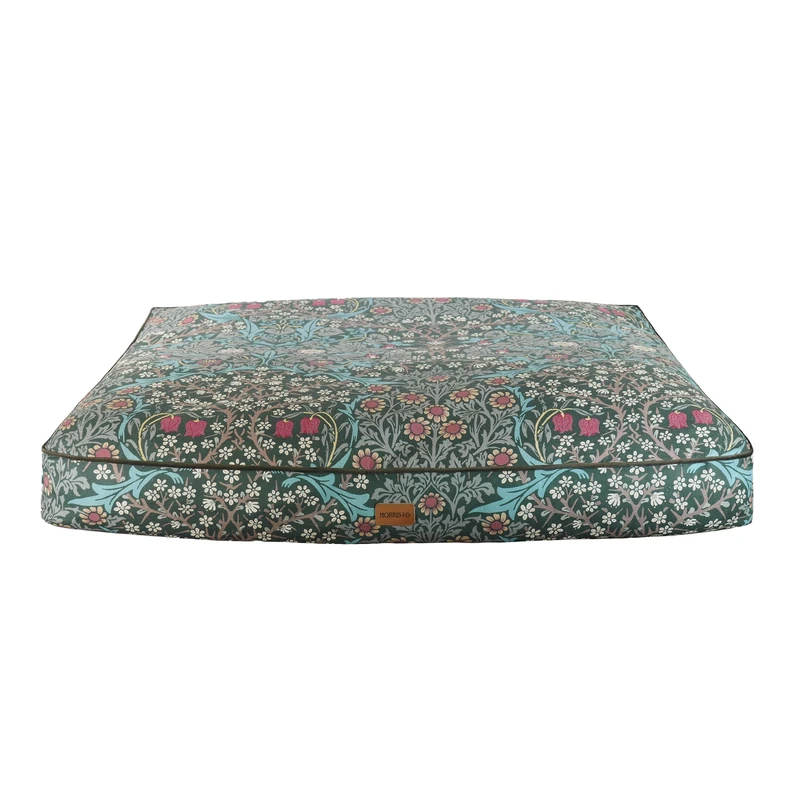 Rosewood x Morris & Co. Blackthorn Mattress for Dogs, Large Dog Bed, Green, Thickly Padded, Non-Slip Base, Washable, Luxury William Morris Print