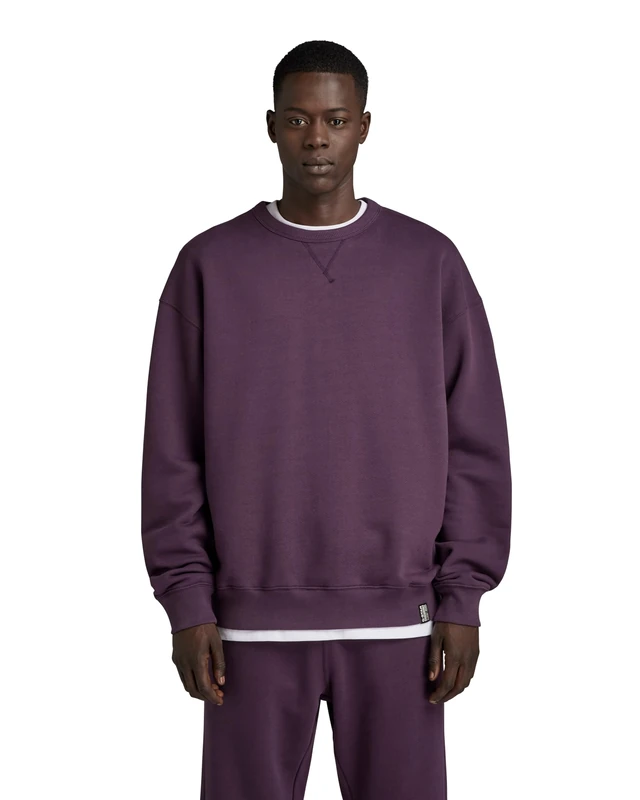 G-Star Men's Unisex Essential Loose Sweater, Purple (lt maze D22995-D395-8880), L