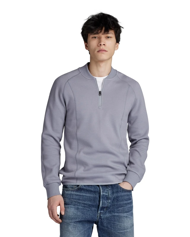 G-Star Men's Jirgi Half Zip Slim Tweeter, Grey (dim grey D23512-D271-3885), XL