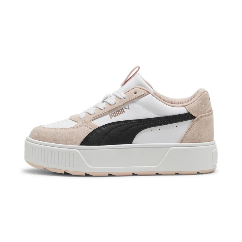 Puma Women Karmen Rebelle Sd Sneakers, Puma White-Puma Black-Rose Quartz, 4 UK