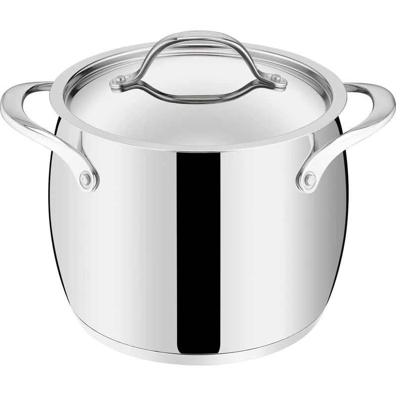 Lagostina Orchestra Pot with Lid and Two Handles in Stainless Steel 18/10 Ø 20 cm, Lagotherm 3-Layer Base, Mirror Effect Exterior and Satin Interior, for All Heat Sources