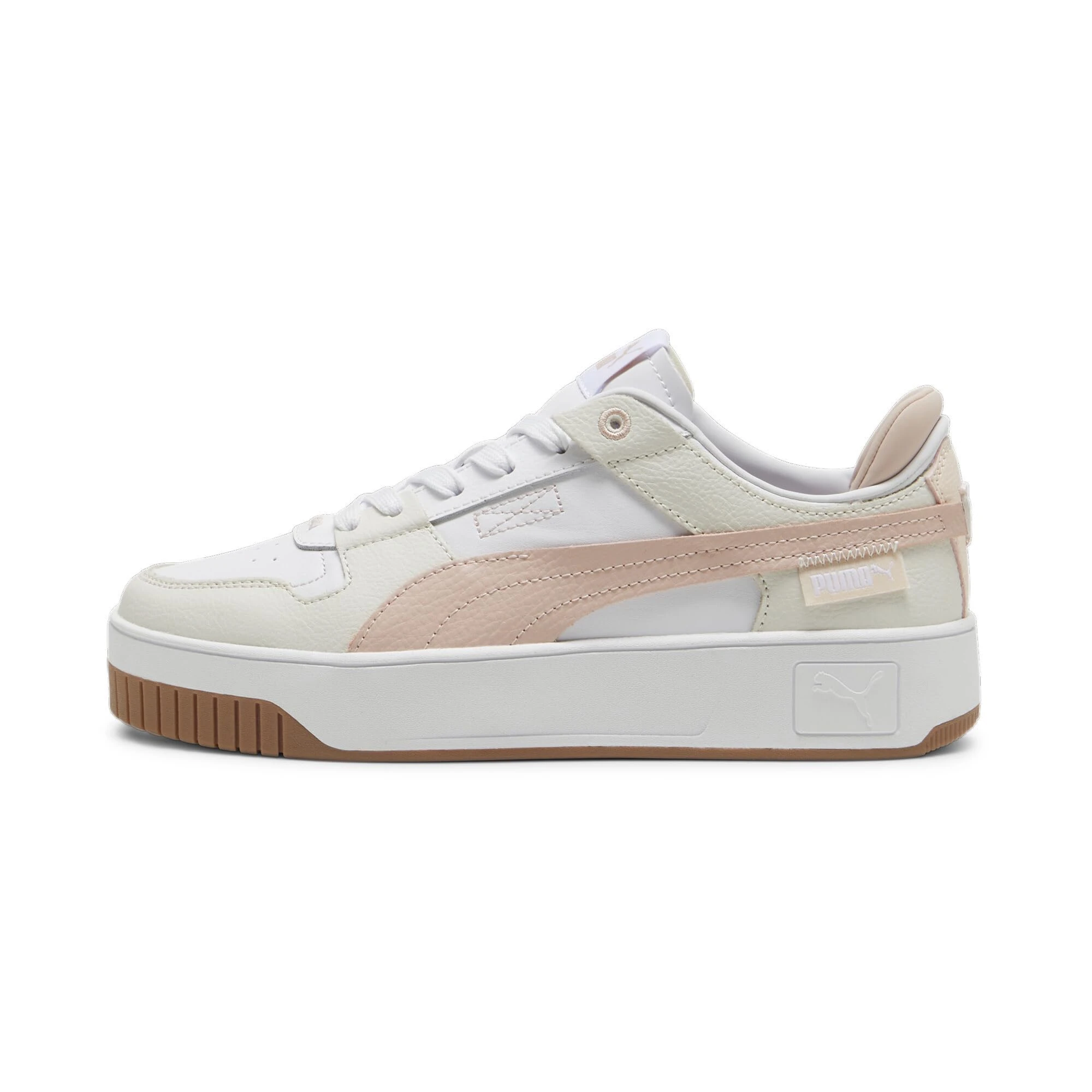Puma Women Carina Street Vtg Sneakers, Puma White-Rose Quartz-Vapor Gray, 3.5 UK