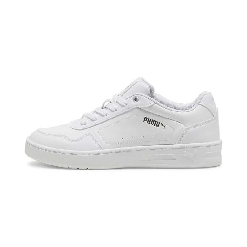Puma Women Court Classy Sneakers, Puma White-Puma Silver, 4 UK