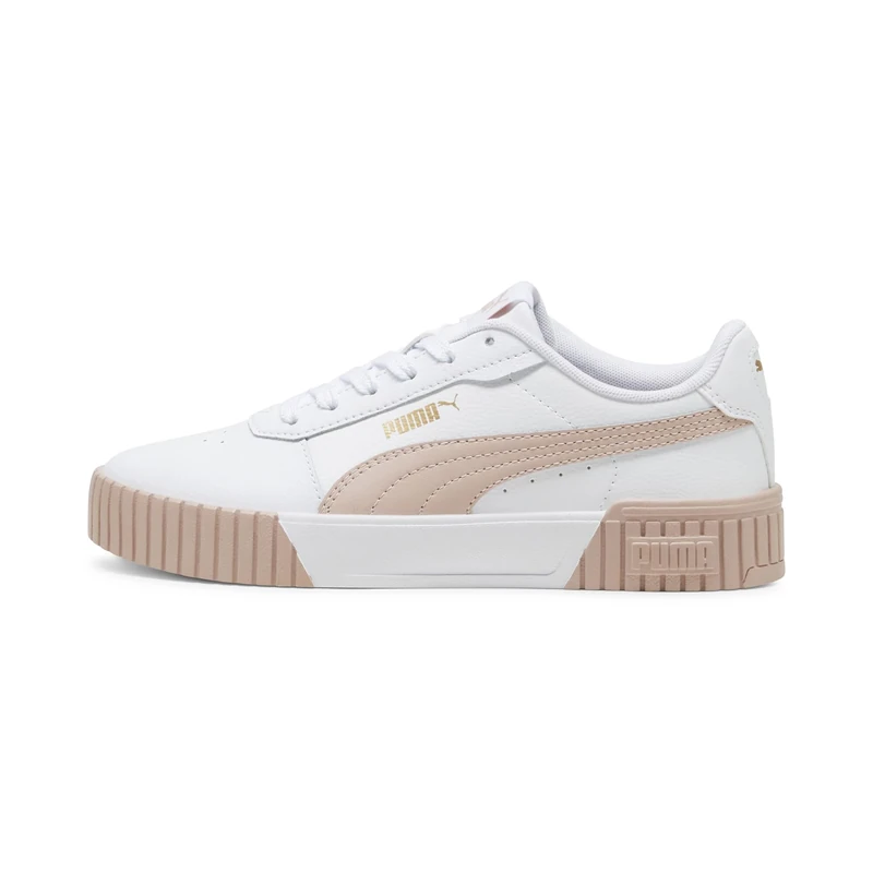 Puma Women Carina 2.0 Sneakers, Puma White-Rose Quartz-Puma Gold, 4 UK