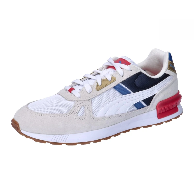 Puma Unisex Adults Graviton Pro Sneakers, Warm White-Puma White-Club Navy-Club Red, 4 UK