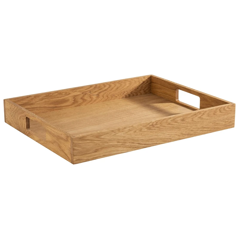 APS 761 Oiled Oak Serving Tray 45 x 35 x 6 cm with 2 Handles