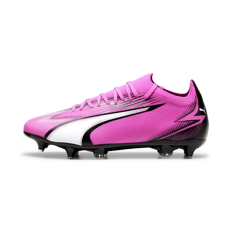 Puma Men Ultra Match Mxsg Soccer Shoes, Poison Pink-Puma White-Puma Black, 10 UK