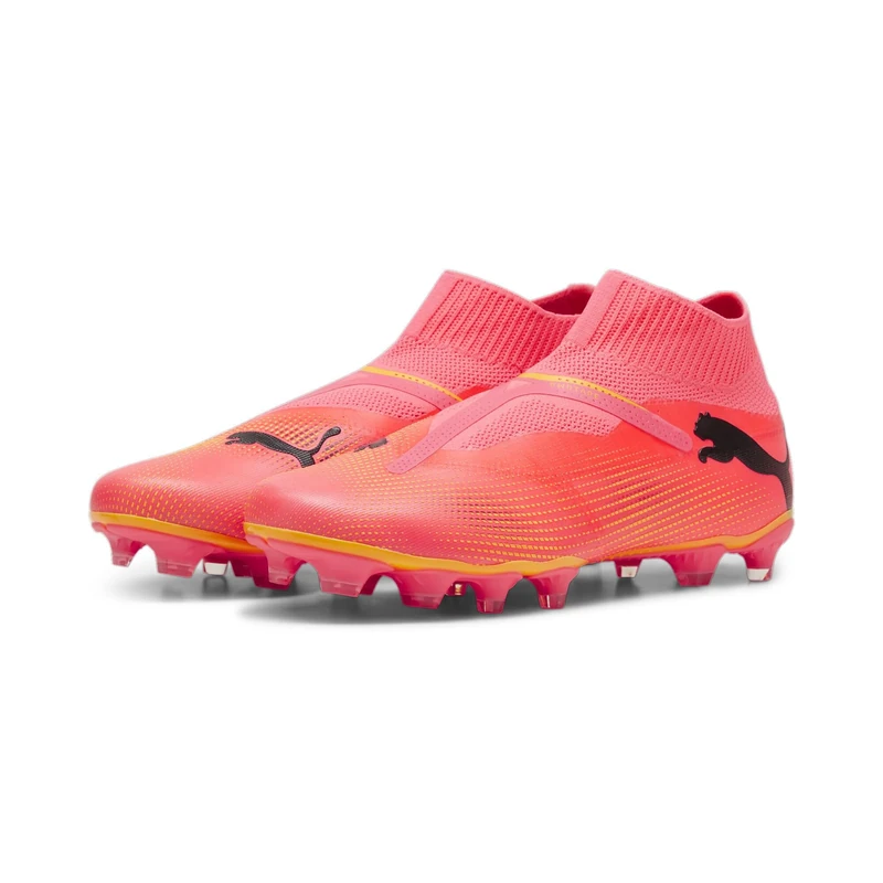Puma Men Future 7 Match+ Ll Fg/Ag Soccer Shoes, Sunset Glow-Puma Black-Sun Stream, 6 UK