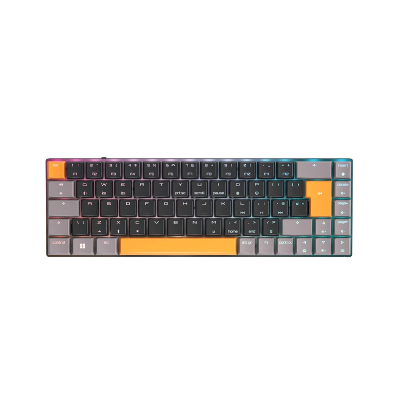 CHERRY MX-LP 2.1 Compact Wireless, Cordless Compact Gaming Keyboard with 68 Keys, UK Layout (QWERTY), Mechanical MX LOW PROFILE SPEED Switches, Black