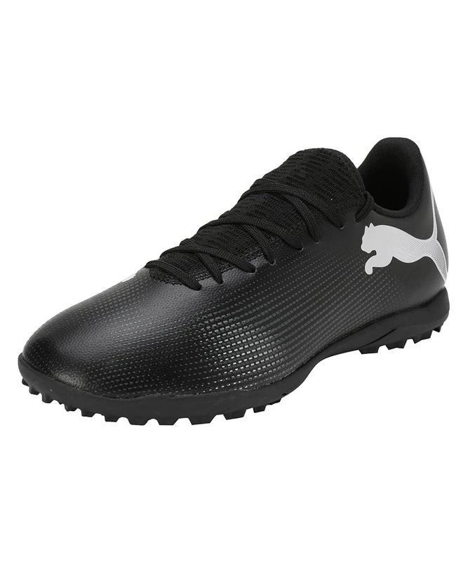Puma Men Future 7 Play Tt Soccer Shoes, Puma Black-Puma White, 7.5 UK