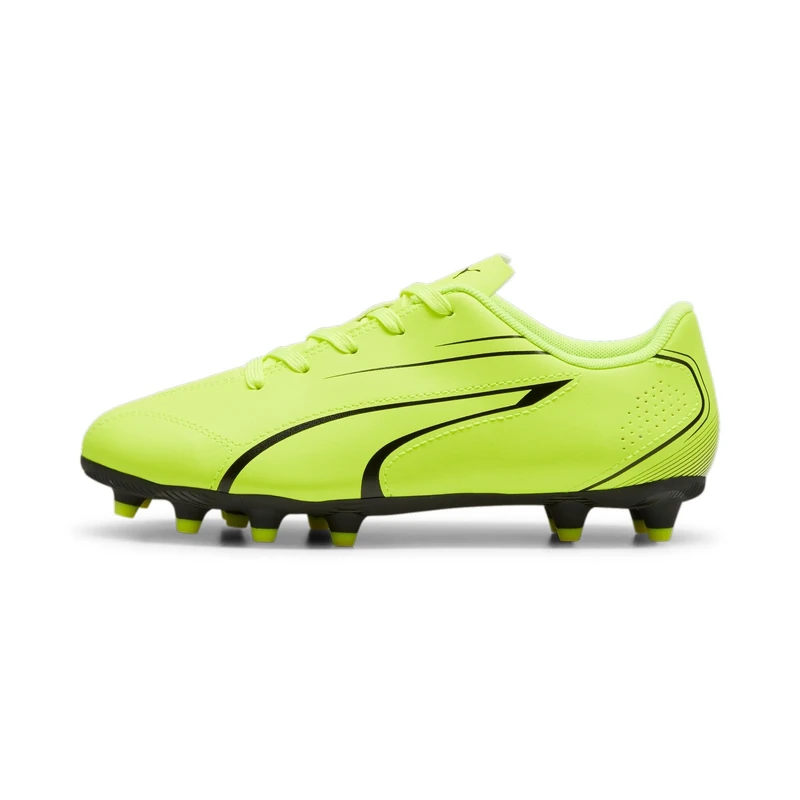 Puma Unisex Youth Vitoria Fg/Ag Jr Soccer Shoes, Electric Lime-Puma Black, 1 UK
