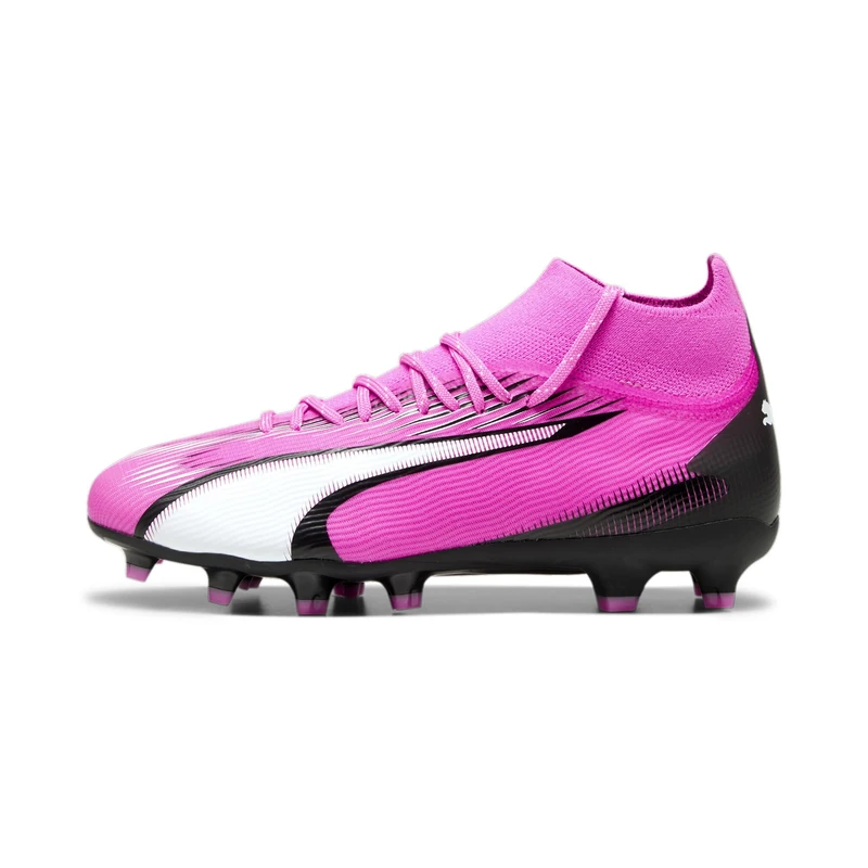 Puma Unisex Youth Ultra Pro Fg/Ag Jr Soccer Shoes, Poison Pink-Puma White-Puma Black, 5 UK