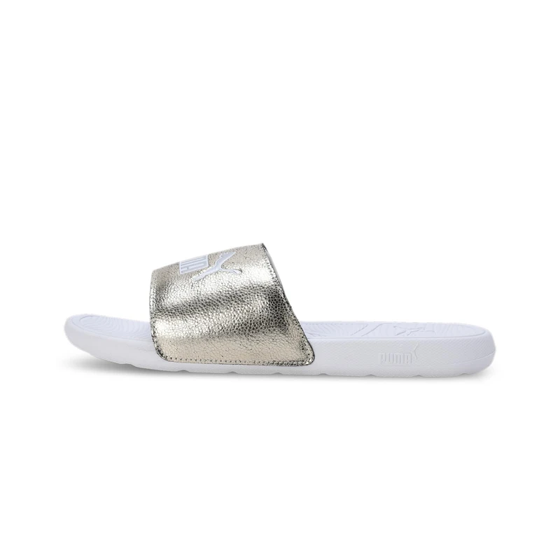 Puma Unisex Adults Cool Cat 2.0 Metallic Shine Slide Sandals, Puma Gold-Puma Silver-Puma White, 11 UK - Image 1