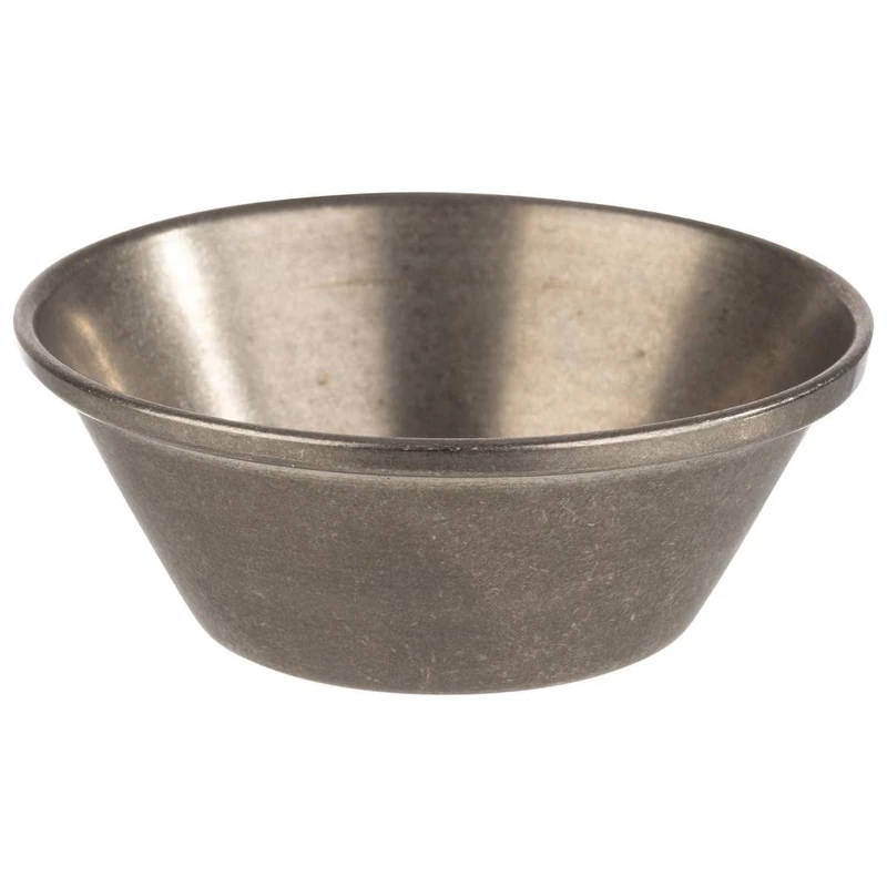 APS 40720 Dip Bowls Set of 6 Stainless Steel Diameter 6 cm Height 2.5 cm Antique Stainless Steel Look