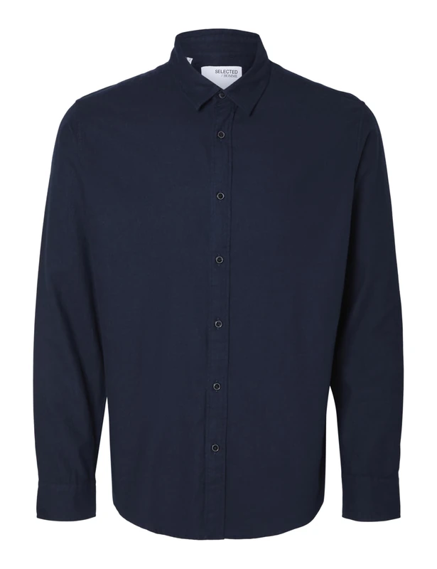 SELECTED HOMME Mens Slhslimowen-Flannel Ls Noos Shirt, Dark Sapphire, XL UK