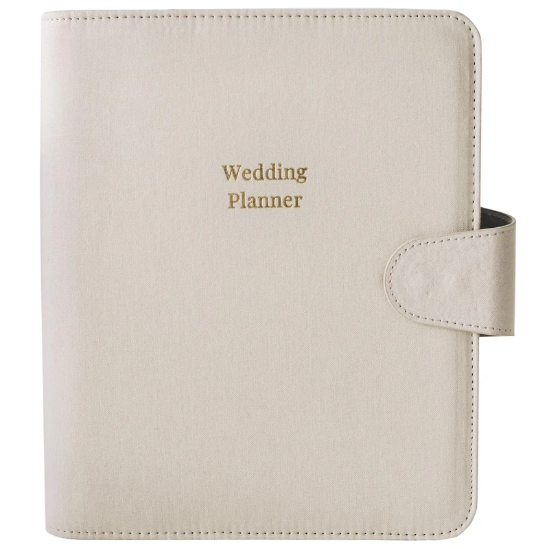 Linen Wedding Planning Book and Organizer (360 pages) w/Box - LGBTQ+ Friendly Wedding Planner Book and Organizer for the Bride or Groom - Wedding Book Planner and Organizer - Wedding Planner for Bride