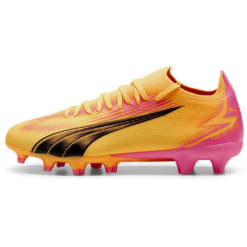 Puma Women Ultra Match Fg/Ag WN's Soccer Shoes, Sun Stream-Puma Black-Sunset Glow, 3.5 UK