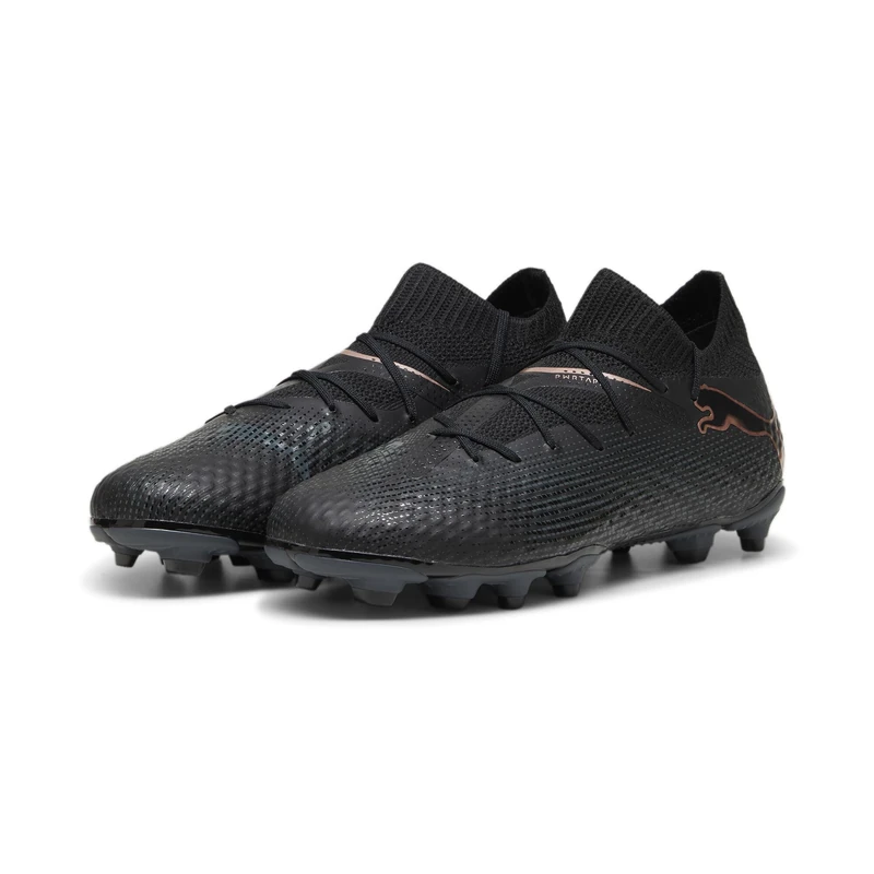Puma Unisex Youth Future 7 Pro Fg/Ag Jr Soccer Shoes, Puma Black-Puma White, 3 UK
