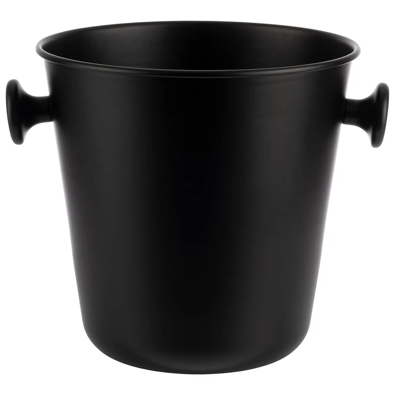APS 36115 Wine/Champagne Cooler Aluminium with Two Handles Diameter 21.5/15 cm Matte Black