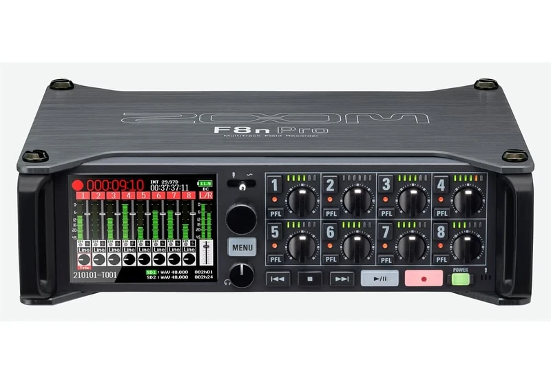 ZOOM F8nPro Field Recorder – Professional 8-Channel 32-bit Audio Recorder for Film, Broadcast, Music Production & Sound Design, UK-Version, black