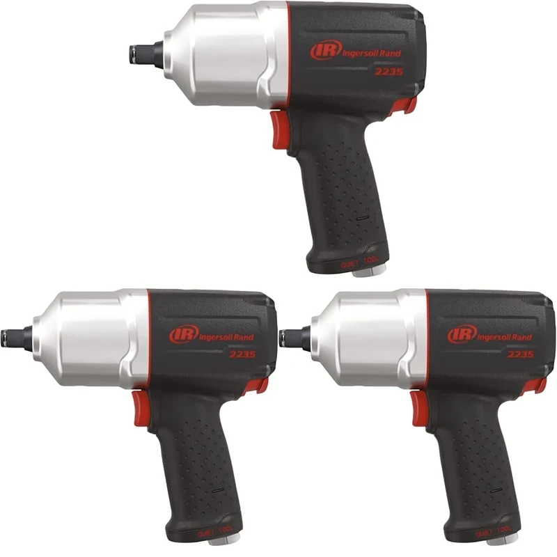 Ingersoll-Rand Air Impact Wrench 2235QXPA, Pneumatic Impact Wrench 1220Nm Torque Powerful Impact Wrench 1/2 Inch 1 Piece, 1/2", High (Pack of 3)